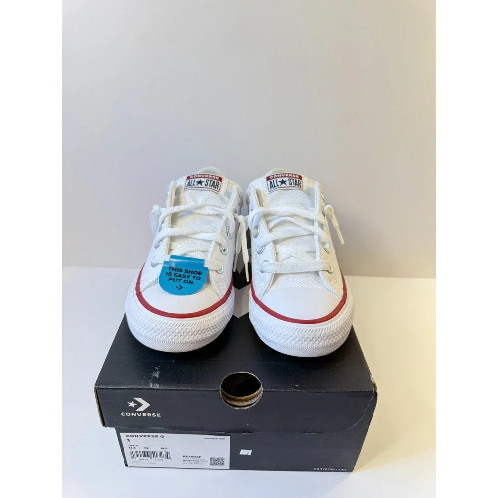 Converse Unisex Chuck Taylor Street White/Garnet/Navy US 1 Little Kid